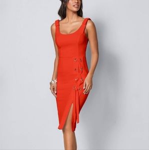 Venus lace up bodycon sleeveless dress size medium